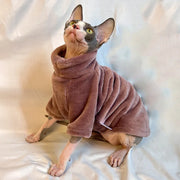 Warmer Rollkragenpullover mit Sphynx-Katze für kleine und mittelgroße