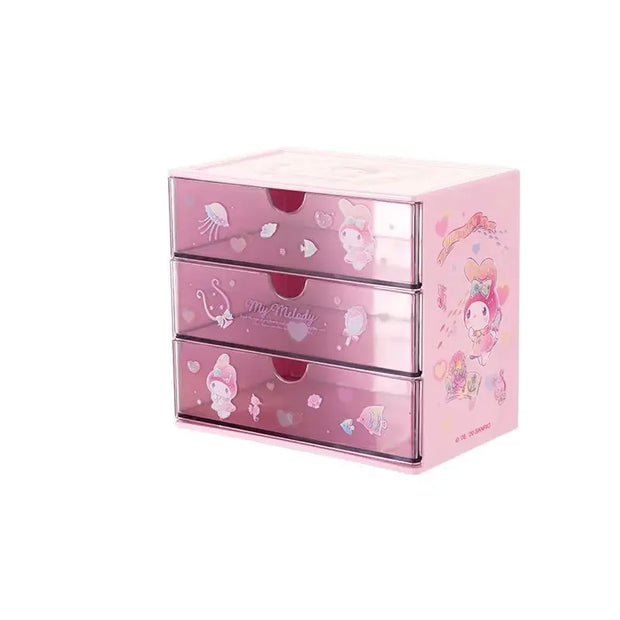 Kawaii Sanrio Schmuckbox: Cinnamoroll Organizer mit 9 Fächern – Perfekt als Weihnachtsgeschenk!